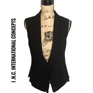 I .N.C. Black Vest w/ Sheer Side Panels